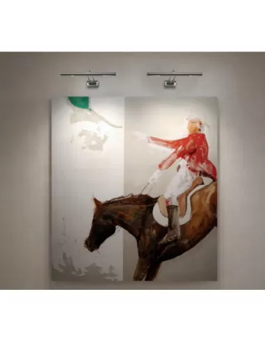 Applique murale carrée Metal Spot 12115, 2 lumières, 40 W, 230 V, chromée